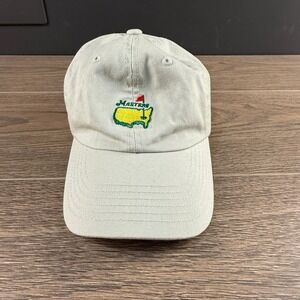 Masters Golf Hat American Needle Khaki Tan Adjustable Cotton Augusta Embroidered